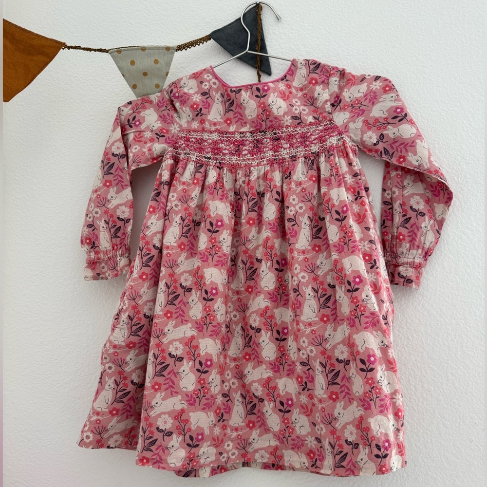 Mini Boden Easter bunny girl dress 5-6y